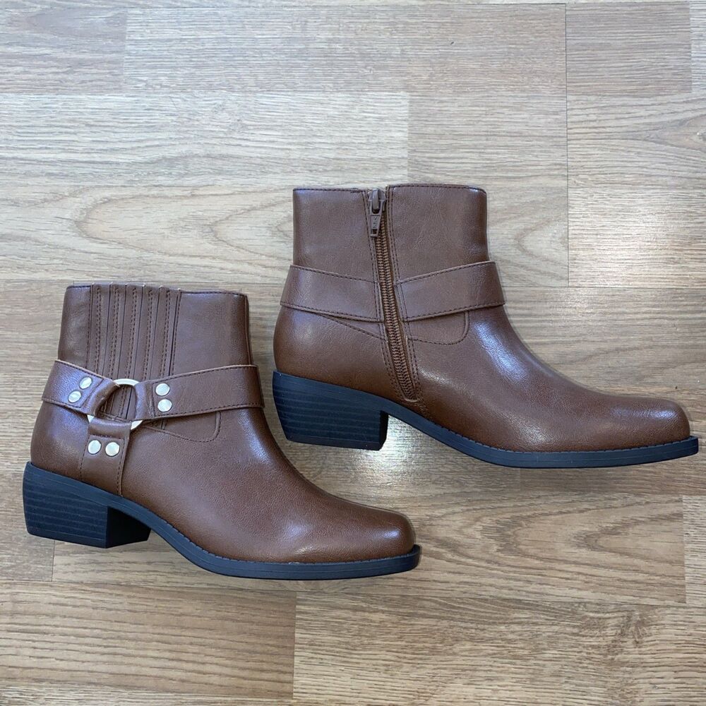 Sun + Stone Women's Brown Harness Westinn Booties Shoes Size 7M NWOB - Picture 7 of 11